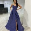 Honey Couture POLLY Royal Blue Glitter Shimmer Strapless Ballgown Formal Dress 2 Honey Couture POLLY Royal Blue Glitter Shimmer Strapless Ballgown Formal Dress