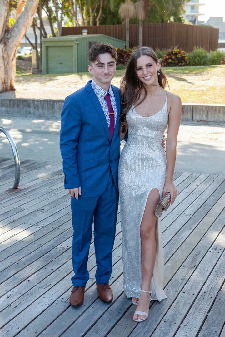 NEW ARRIVALS Honey Couture LUZ Silver Lace Up Sequin Formal Gown Dress 10 NEW ARRIVALS Honey Couture LUZ Silver Lace Up Sequin Formal Gown Dress