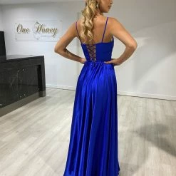 Honey Couture Made To Your Measurements Honey Couture TANAH Lace Up Back Pintuck Satin A Line Formal Dress NEW ARRIVALS 22 Honey Couture Made To Your Measurements Honey Couture TANAH Lace Up Back Pintuck Satin A Line Formal Dress NEW ARRIVALS