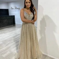 Honey Couture CHARLISE A Line Diamante Ballgown Formal Dress NEW ARRIVALS 10 Honey Couture CHARLISE A Line Diamante Ballgown Formal Dress NEW ARRIVALS