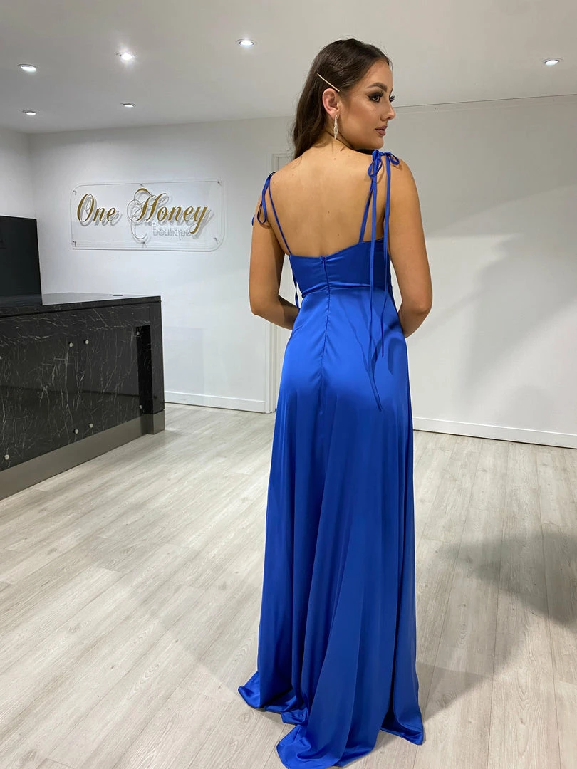 NEW ARRIVALS Honey Couture XENIA Blue Tie Up Formal Bridesmaid Dress 4 NEW ARRIVALS Honey Couture XENIA Blue Tie Up Formal Bridesmaid Dress