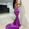NEW ARRIVALS Honey Couture MILEE Violet Purple Low Back Mermaid Formal Dress
