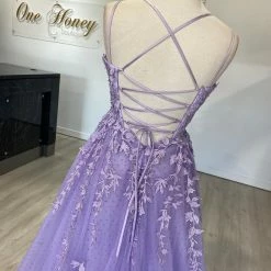 Honey Couture Made To Your Measurements Honey Couture LULU Polka Dot Beaded Tulle Applique Ballgown Formal Dress NEW ARRIVALS