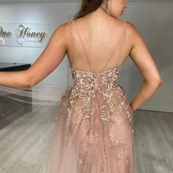 Honey Couture MADELINE Rose Gold Glitter Tulle Overlay Formal Gown Dress NEW ARRIVALS 10 Honey Couture MADELINE Rose Gold Glitter Tulle Overlay Formal Gown Dress NEW ARRIVALS