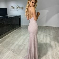 Honey Couture ODETTE Pink Shimmer Glitter Low Back Formal Gown Dress NEW ARRIVALS 11 Honey Couture ODETTE Pink Shimmer Glitter Low Back Formal Gown Dress NEW ARRIVALS