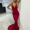 Honey Couture STACY Burgundy Halter Tie Up Bum Ruching Mermaid Formal Dress NEW ARRIVALS 2 Honey Couture STACY Burgundy Halter Tie Up Bum Ruching Mermaid Formal Dress NEW ARRIVALS