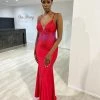 Honey Couture KARLIE Red Diamante Open Up Mermaid Formal Dress NEW ARRIVALS