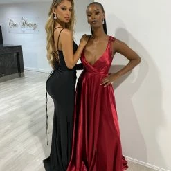 Honey Couture SOLANGE Black Corset Ruched Formal Gown Dress NEW ARRIVALS 8 Honey Couture SOLANGE Black Corset Ruched Formal Gown Dress NEW ARRIVALS