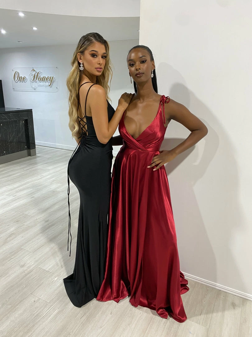 Honey Couture SOLANGE Black Corset Ruched Formal Gown Dress NEW ARRIVALS 5 Honey Couture SOLANGE Black Corset Ruched Formal Gown Dress NEW ARRIVALS