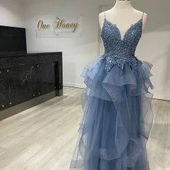 Honey Couture Made To Your Measurements NEW ARRIVALS Honey Couture MEGAN Corset Beaded Top Tulle Princess Skirt