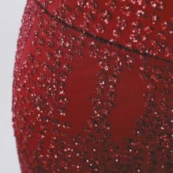 Honey Couture EVELYN Red Glitter Sheer Formal Dress NEW ARRIVALS