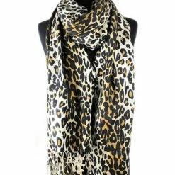 Tolani Silk Pashmina Leopard Scarf