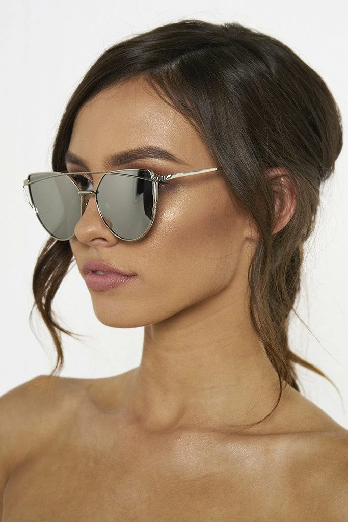 Honey Couture Sunglasses Honey Couture KOURTNEY Silver On Silver Sunglasses ACCESSORIES 3 Honey Couture Sunglasses Honey Couture KOURTNEY Silver On Silver Sunglasses ACCESSORIES