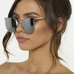 Honey Couture Sunglasses Honey Couture GEORGIE Silver Sunglasses